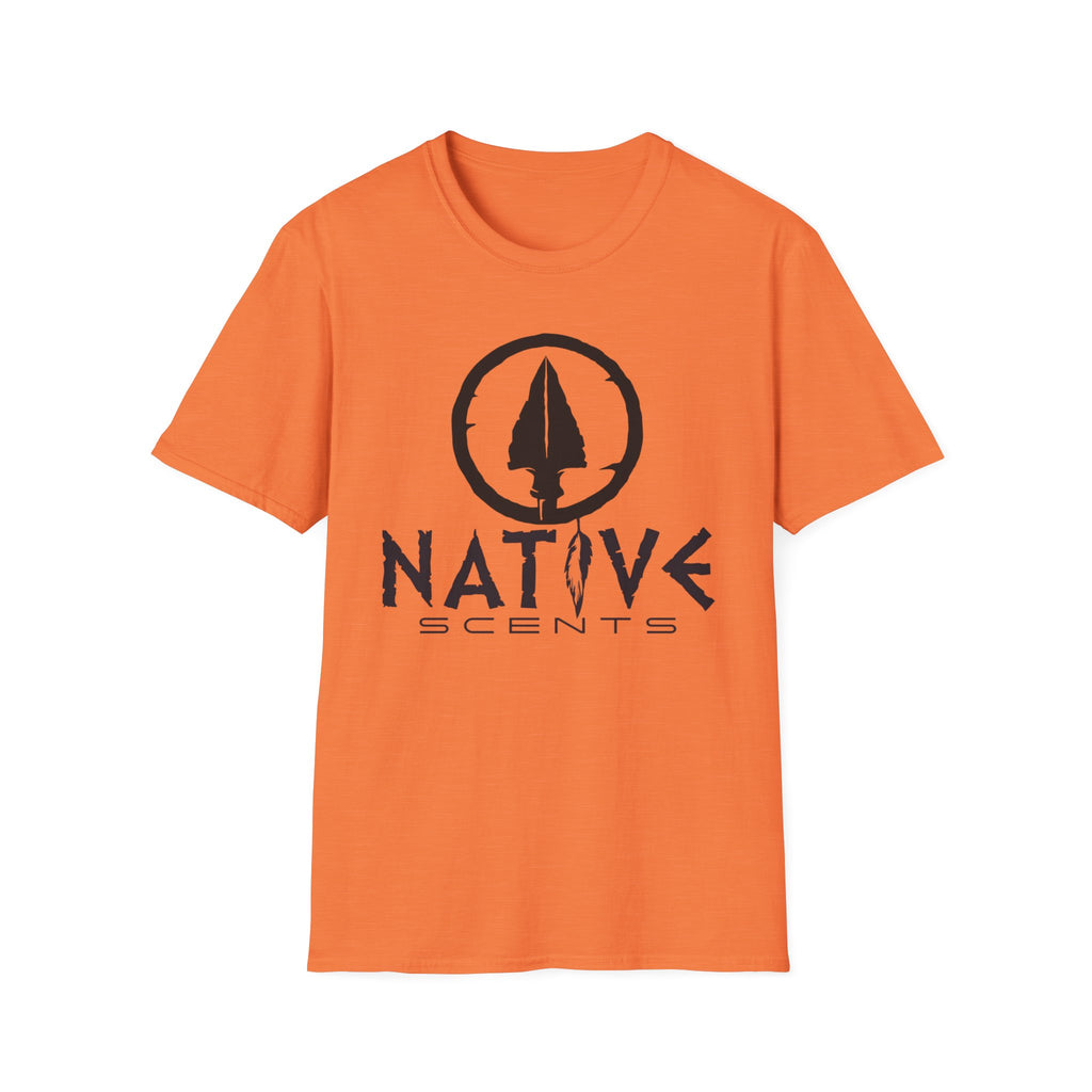 Native Scents Unisex Softstyle T-Shirt - Vibrant Orange Graphic Tee for Outdoor Enthusiasts